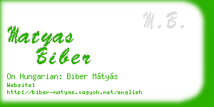 matyas biber business card